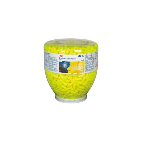 3M Disposable Refill Bottle, Bullet; Tapered Shape, 33.0 Decibel, Yellow - 7000002305