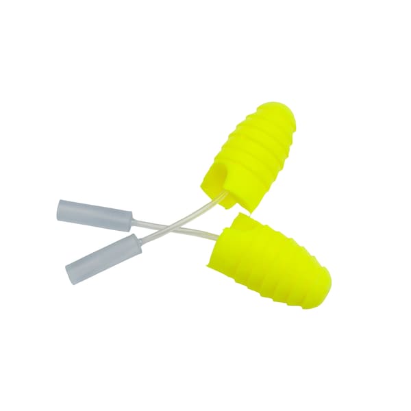 3M E-A-R Polyethylene Probed Test Ear Plugs, Tapered Shape, Yellow, 5 PK - 393-2021-50
