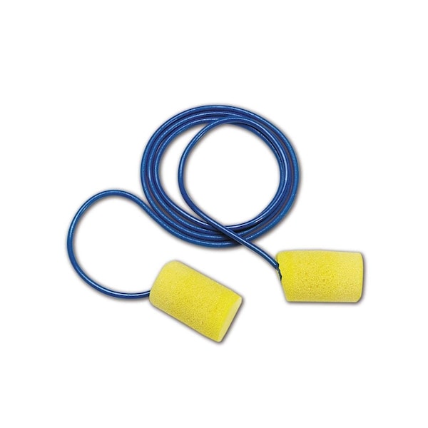 3M E-A-R 3M 3111105 EAR Classic Plus Large Disposable Foam Corded Earplugs, 200 Pairs, 200PK - 10080529110234