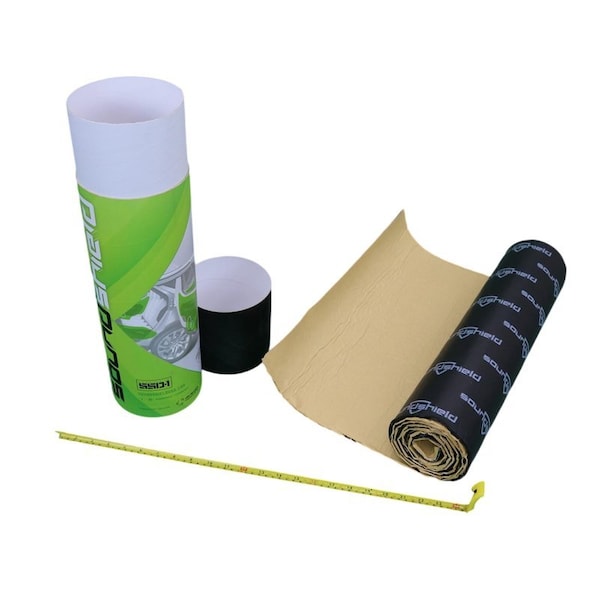 Soundshield 11 Sq Feet 3 MM Closed Cell Acoustic Foam 1.5 MM Butyl Rubber w/Aluminum Foil Core Sound Deadening - SSD-1