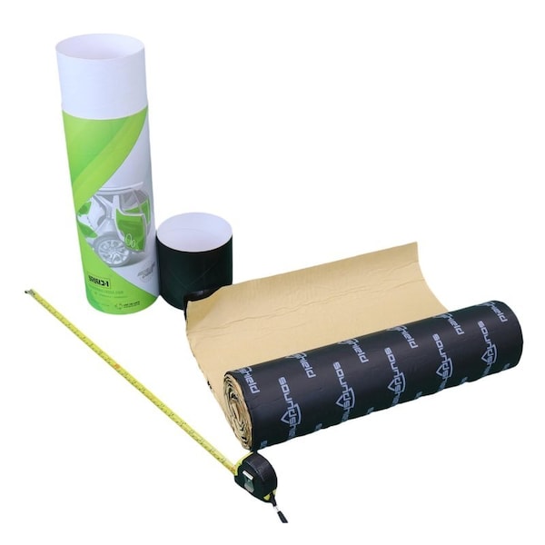 Soundshield 11 Sq Feet 3 MM Closed Cell Acoustic Foam 1.5 MM Butyl Rubber w/Aluminum Foil Core Sound Deadening - SSD-1