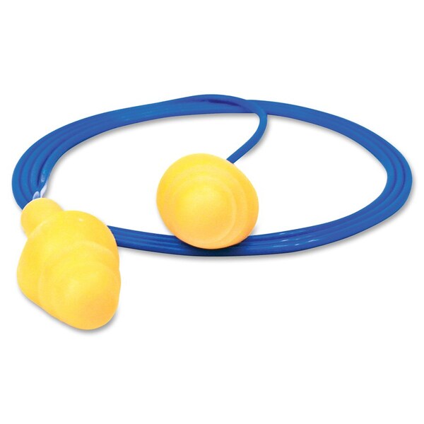3M Yes Polymer UltraFit Corded Earplugs, 25 dB, Yellow, 100 PK - MMM3404004