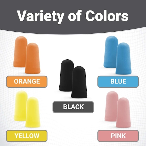 Wecare Foam Earplugs, 33 dB, Black, 30 PK - WMN100194