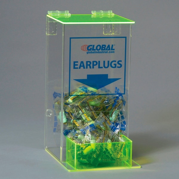 Global Industrial Acrylic Safety PPE Dispenser, Ear Plugs, Small, GLAEP-4 - 672062
