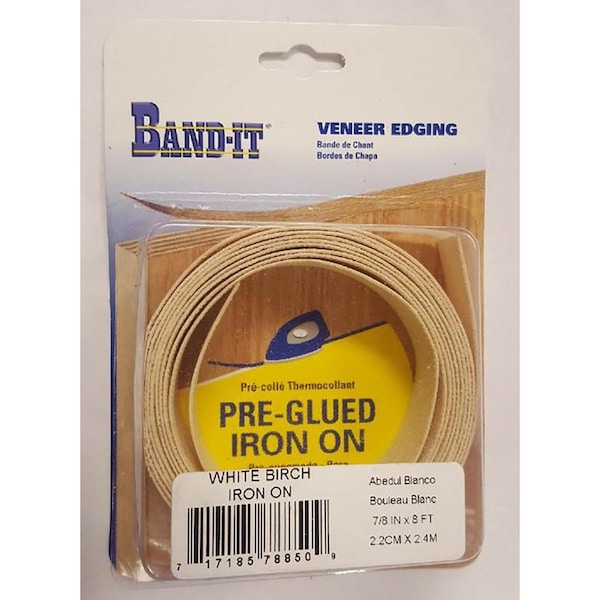 Band-It Band-It .030 in. X 7/8 in. W X 8 ft. L White Birch Edge Banding #2/BTR Premium Grade - 78850