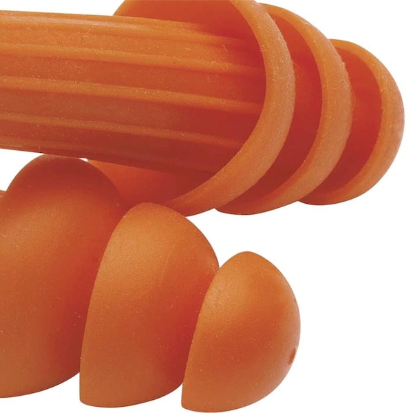 Jackson Safety H20 Reusable Soft TPE Ear Plugs, Flanged Shape, 26 dB, Orange, 4 PK - 67221