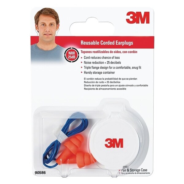 3M TriFlange Ear Plugs, 26 dB NRR, MultiFlange - 90586-00000