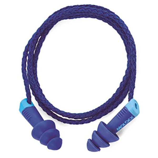 Moldex Alphas(TM) Reusable TPE Ear Plugs, Flanged Shape, 27 dB, Gray/Green, 50 PK - 6436