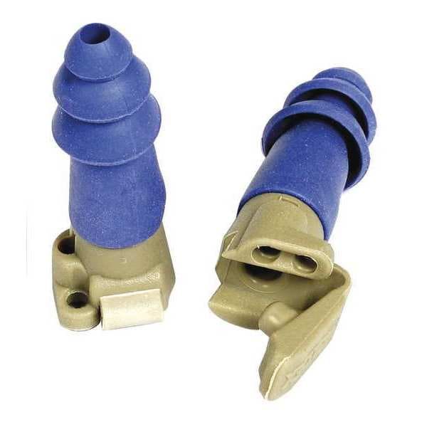 Moldex Battleplugs(R) Reusable Soft Plastic Ear Plugs, Bell Shape, 20 dB, Blue, 1 PR - 6496