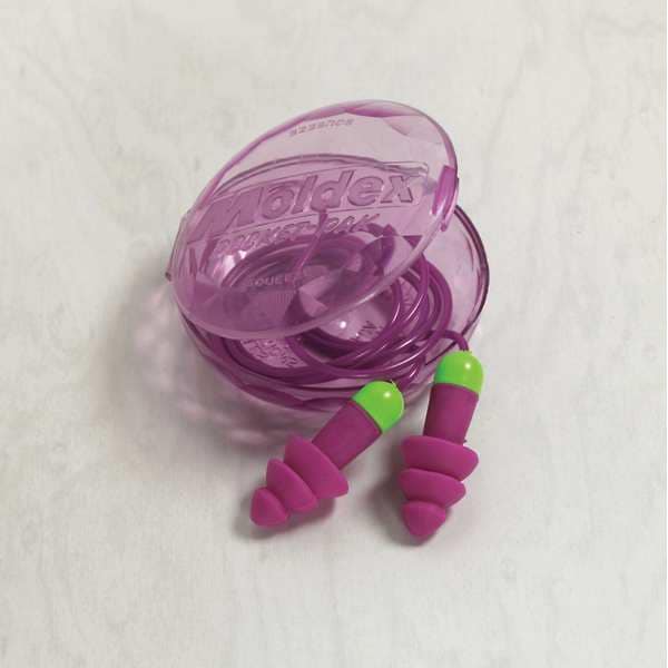 Moldex Rockets(R) Reusable Foam Ear Plugs, Flanged Shape, 27 dB, Purple, 50 PK - 6400