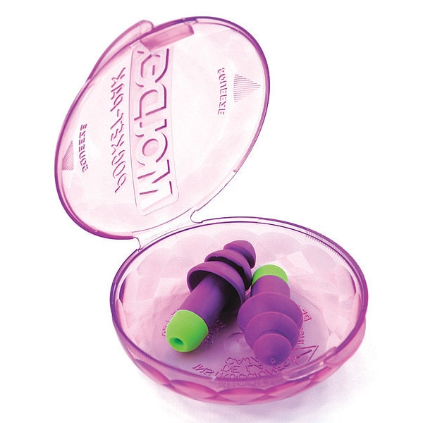 Moldex Rockets(R) Reusable Foam Ear Plugs, Flanged Shape, 27 dB, Purple, 50 PK - 6400