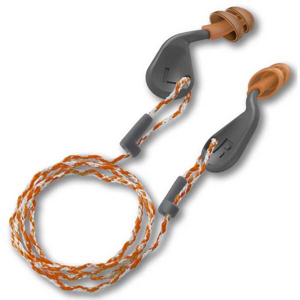Hexarmor simpleFit Reusable TPE Ear Plugs, Flanged Shape, 25 dB, Orange, 48 PK - 18-20001