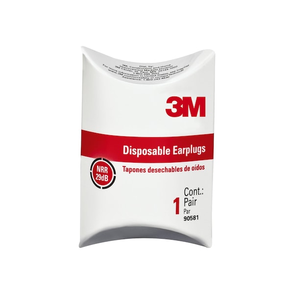 3M Tekk Protection 3M 29 dB Foam Classic Disposable Ear Plugs Orange 1 pair - 90581H200-C