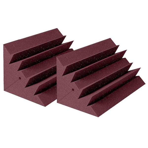 Auralex Acoustics LENRD Burgundy 1 Pair, 2PK - LENRD BURGUNDY 1 PAIR