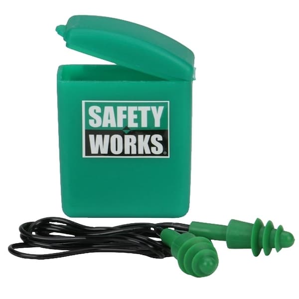 Msa Safety SAFETY WORKS Ear Plugs, 23 dB NRR, Rubber Ear Plug - SWX00353