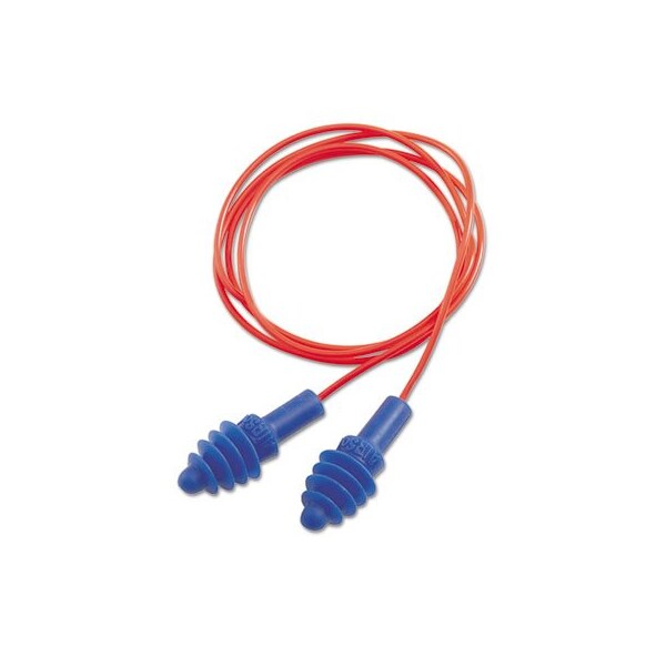 Honeywell Environmental HowardLeig, Dpas-30r Airsoft Multiple-Use Earplugs, 27nrr, Red Polycord, Blue, 100PK - DPAS30R