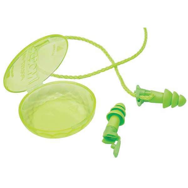 Moldex Flip to Listen Reusable Soft Plastic Dual Mode Ear Plugs, Flanged Shape, 24 dB, Green, 50 PK - 6770