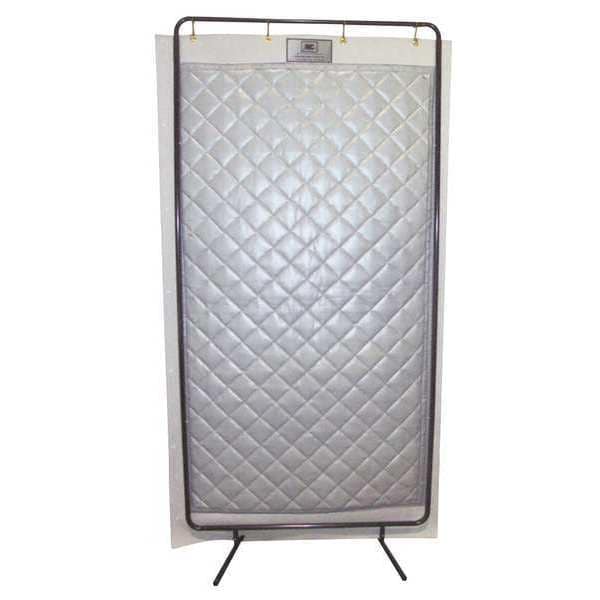 Sound Seal Acoustic Panel, 0.75 NRC, Steel (Frame), Vinyl (Barrier), 4 ft W, 8 ft L, 1 in Thick, Gray - NS-117PKD