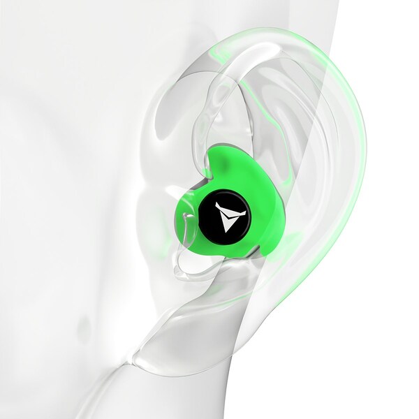 Decibullz Custom Molded Earplugs Hi Vis Green, 31 NRR, Simple DIY Process, Remoldable If Needed - PLG1-GRN