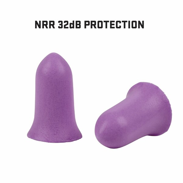 Ultrx Small Tapered Foam Ear Plugs, Purple, 30PK - 4134