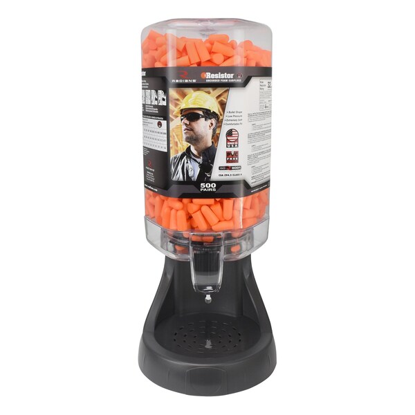 Radians Ear Plugs Refillable Disp w/Resistor Plugs-500Pr - FPD-500L70