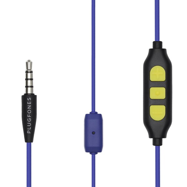 Plugfones Plugfones Guardian Plus 29 dB Nylon/Silicone/Soft Foam 3.5 MM Jack Earplugs/Earphones w/Mic Yellow 1 - PGP-UY