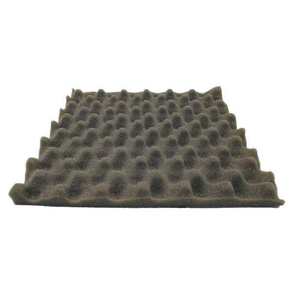 Singer Safety Acoustic Foam, 0.6 NRC, Polyurethane Foam, 27 in W, 4 3/8 ft L, 1 in Thick, Gray, 4 PK - 15016841