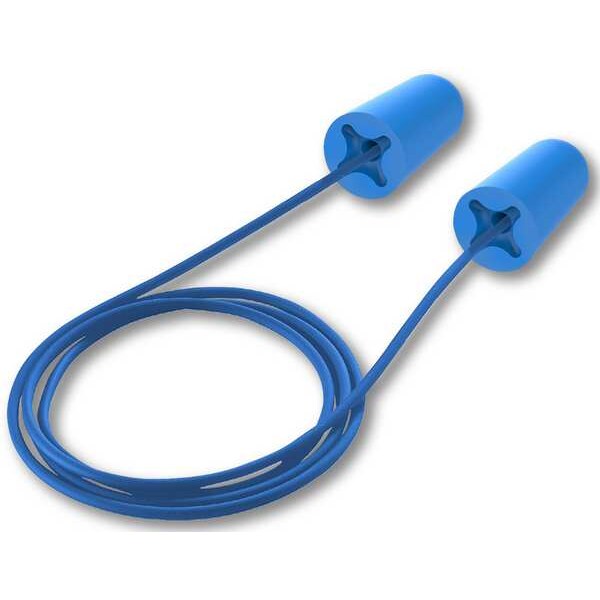 Hexarmor accuFit Disposable Foam Ear Plugs, Bullet Shape, 32 dB, Blue, 100 PK - 18-30001