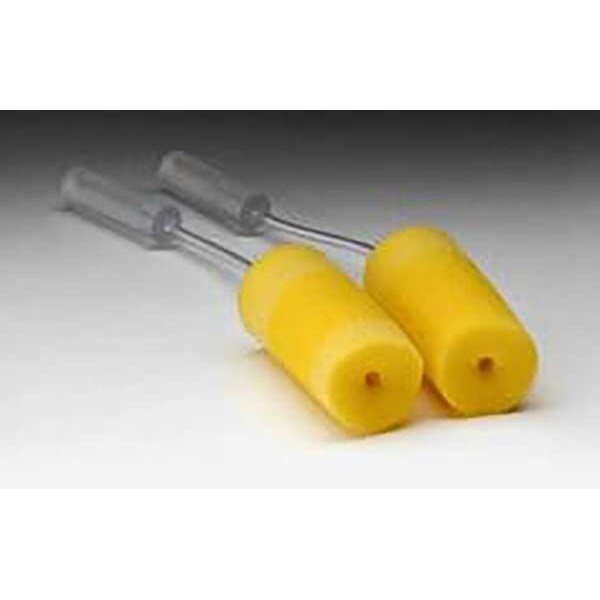 3M E-A-R E-A-R(TM) Classic(TM) Disposable Foam Probed Test Ear Plugs, Cylinder Shape, 33 dB, Yellow, 50 PK - 393-2009-50
