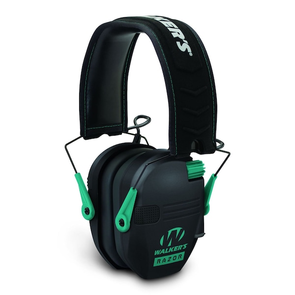 Walkers Over-the-Head Electronic Ear Muffs, 23 dB, Razor Slim, Teal - GWP-RSEM-TL