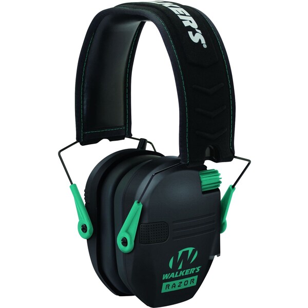 Walkers Over-the-Head Electronic Ear Muffs, 23 dB, Razor Slim, Teal - GWP-RSEM-TL