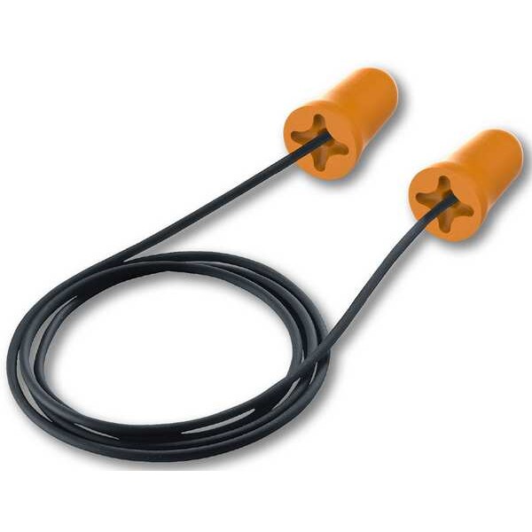 Hexarmor accuFit Disposable Foam Ear Plugs, Bullet Shape, 30 dB, Orange, 100 PK - 18-10002