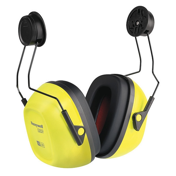 Honeywell Howard Leight Hard Hat Mounted Ear Muffs, 27 dB, VeriShield, Black/Yellow - 1035127-VS