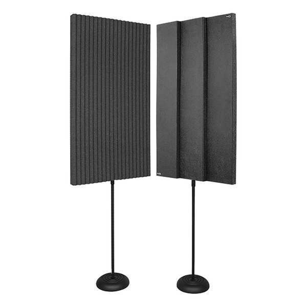 Auralex Acoustics Acoustic Panel, Foam, 24 in W, 4 ft L, 3 in Thick, Black/Gray, 2 PK - PROMAXV2CHA