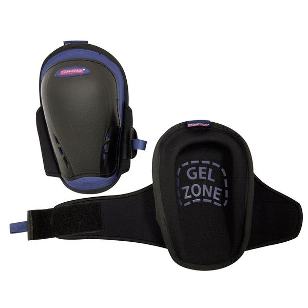 Westward Knee Pad, Swivel, Foam Pad, Plastic Cap, hook-and-loop Closure, 1 Straps, Black, Blue, Universal - 5MZH9