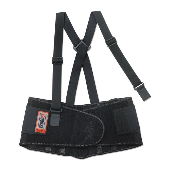 Ergodyne ProFlex 2000SF High-Performance Spandex Back Support Brace, X-Large, 38" to 42" Waist, Black - 11285