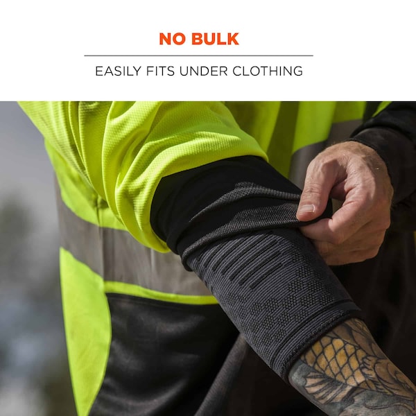 Ergodyne Elbow Compression Sleeve, Black, L - 651