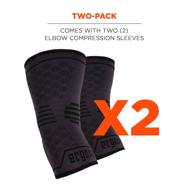 Ergodyne Elbow Compression Sleeve, Black, L - 651