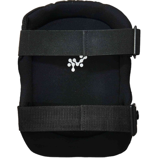 Ergodyne Knee Pad, Hard Shell, Foam, Gel Pad, Rubber Cap, Clip Closure, 2 Straps, Black, Universal - 347