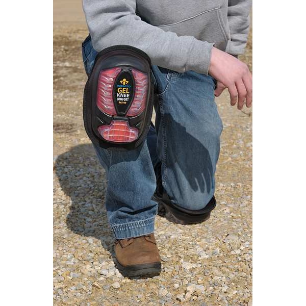 Impacto Knee Pad and Shin Guard, Non-marring, Gel, Foam Pad, Rubber Cap, hook-and-loop Closure, 2 Straps - 777