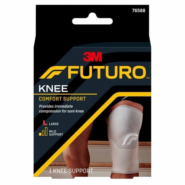 Futuro Knee Support Large Pull-On 17 to 19-1/2 Inch Knee Circumference Left or Right Knee, 3PK - 76588ENR