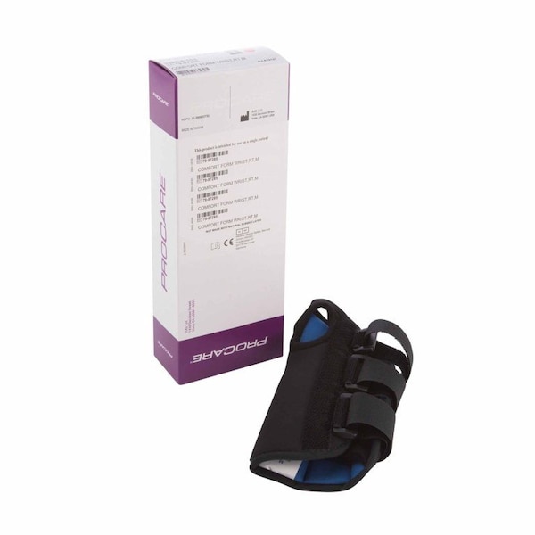 Procare Comfortform Wrist Brace Aluminum / Foam / Spandex / Plastic Right Hand Black Medium - 79-87285