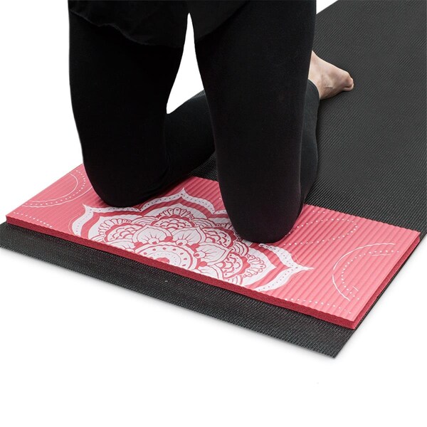 Bookazine Chakra Art Yoga Knee Pad, Coral - TI201373