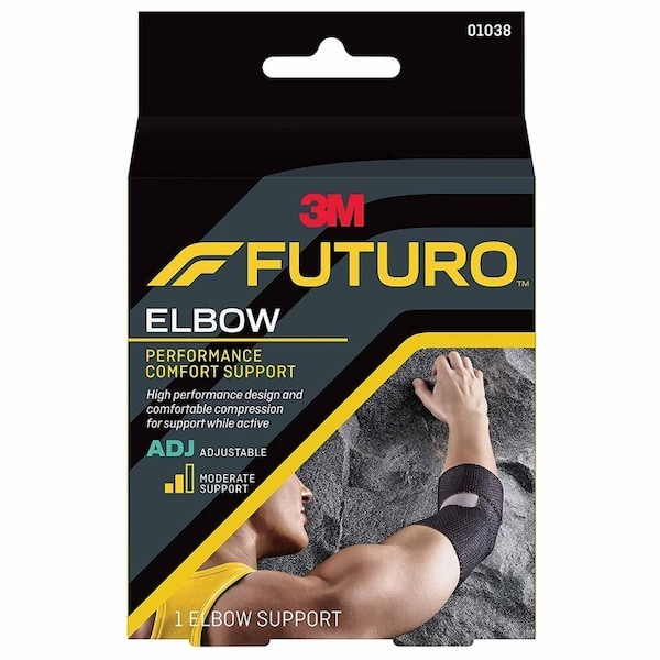 Futuro Elbow Support One Size Fits Most Left or Right Elbow Black,  - 01038ENR