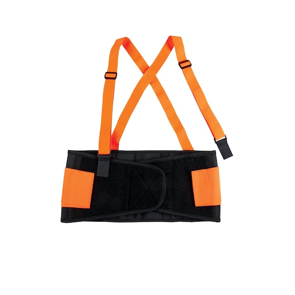 2W International Elastic Back Support Belt, X-Large, Orange/Black - BSB3500HY XL
