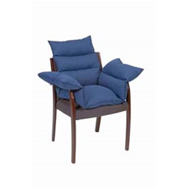 Mabis Mabis 513-7608-2400 Standard Comfort Cushion with Six Ties - Navy - 513-7608-2400
