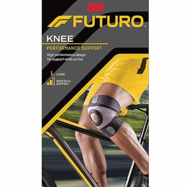 Futuro Knee Brace Large Pull-On, Hook and Loop Strap Closure 17 to 19 In. Knee Circ.Left or Right Knee, 3PK - 45697ENR