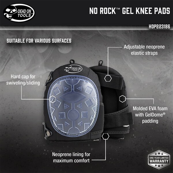 Deadon Knee Pads, Gel, No Rock - HDP223186