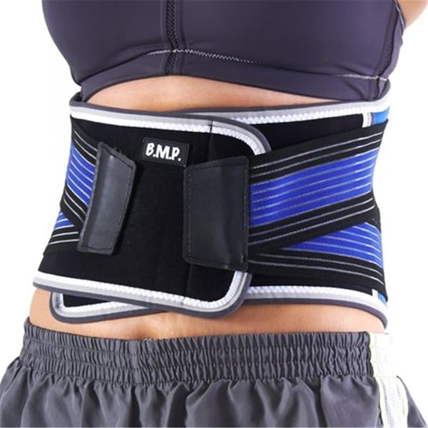 Black Mountain Products Stabilizing Lumbar Waist Brace- Blue - Large - WAIST BRACE BLUE L