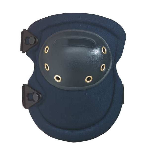 Allegro Industries Knee Pad, Hard Shell, Foam, Fabric Pad, Fabric Cap, Quick Release Buckle Closure, 2 Straps, Blue - 7102-Q